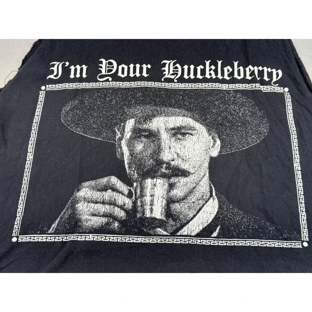 COMFORT COLORS Doc Holliday Western Tee L Black 100% Cotton Sleeveless